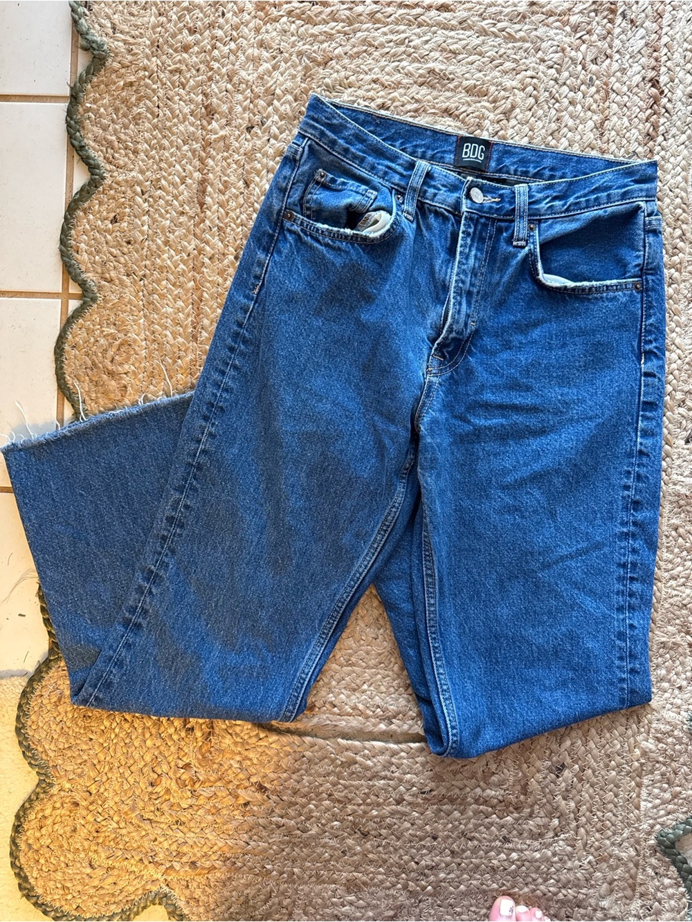 BDG Womens Dark Blue Bootcut Denim Jeans